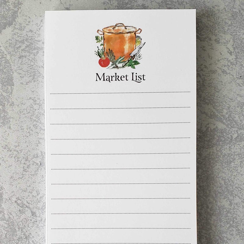 Nancy Nikko Copper Pot Market List Magnetic Refrigerator Notepads - Set of Two Pads - Image 2